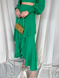 VIGGO GREEN SKIRT SET