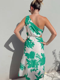 EMER GREEN FLORAL DRESS