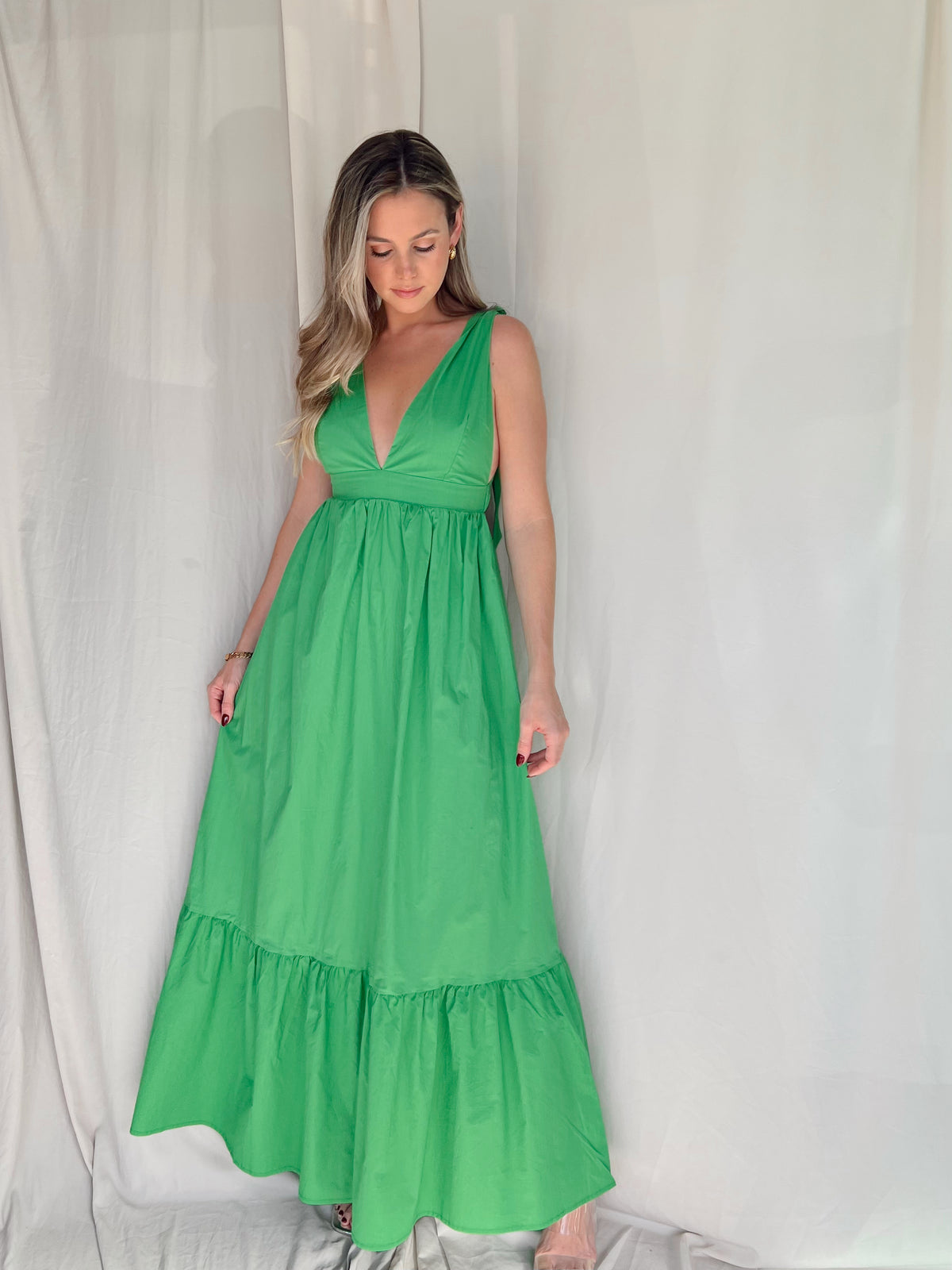 LORI GREEN MAXI DRESS