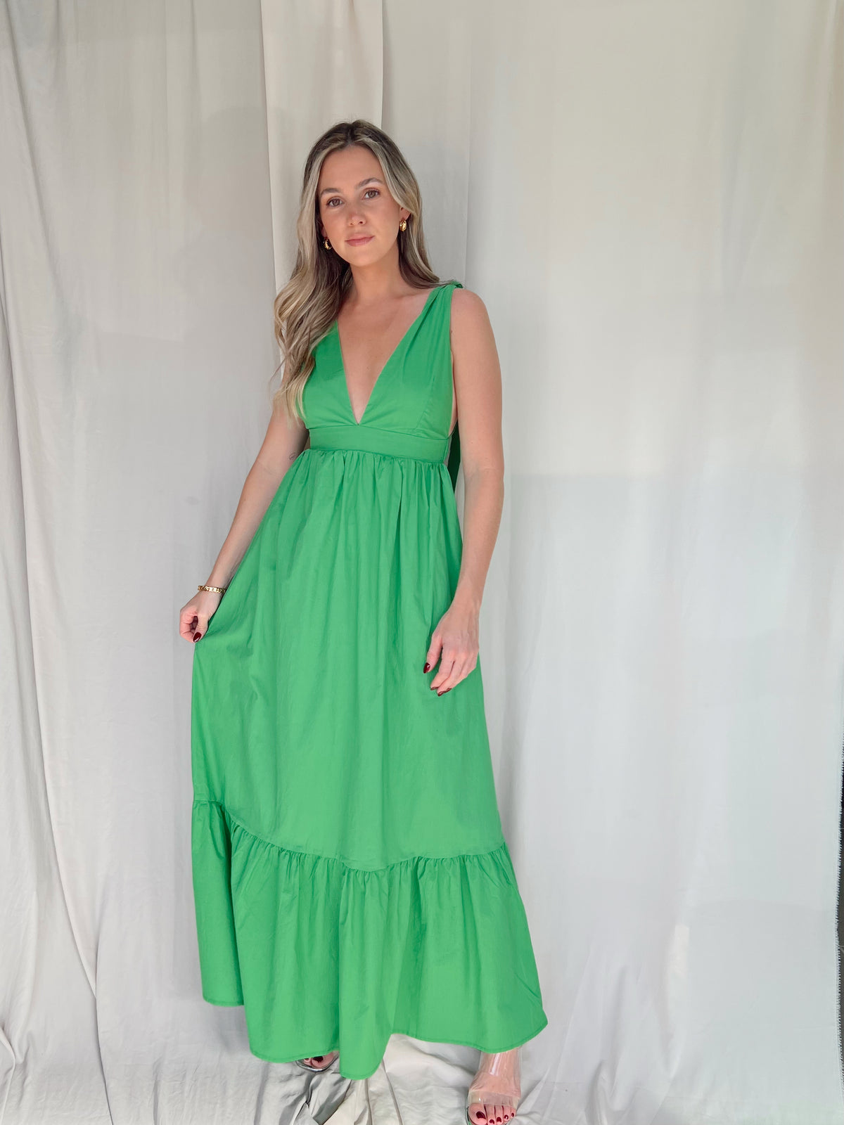 LORI GREEN MAXI DRESS