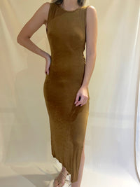 ELIZA CAMEL BODYCON DRESS