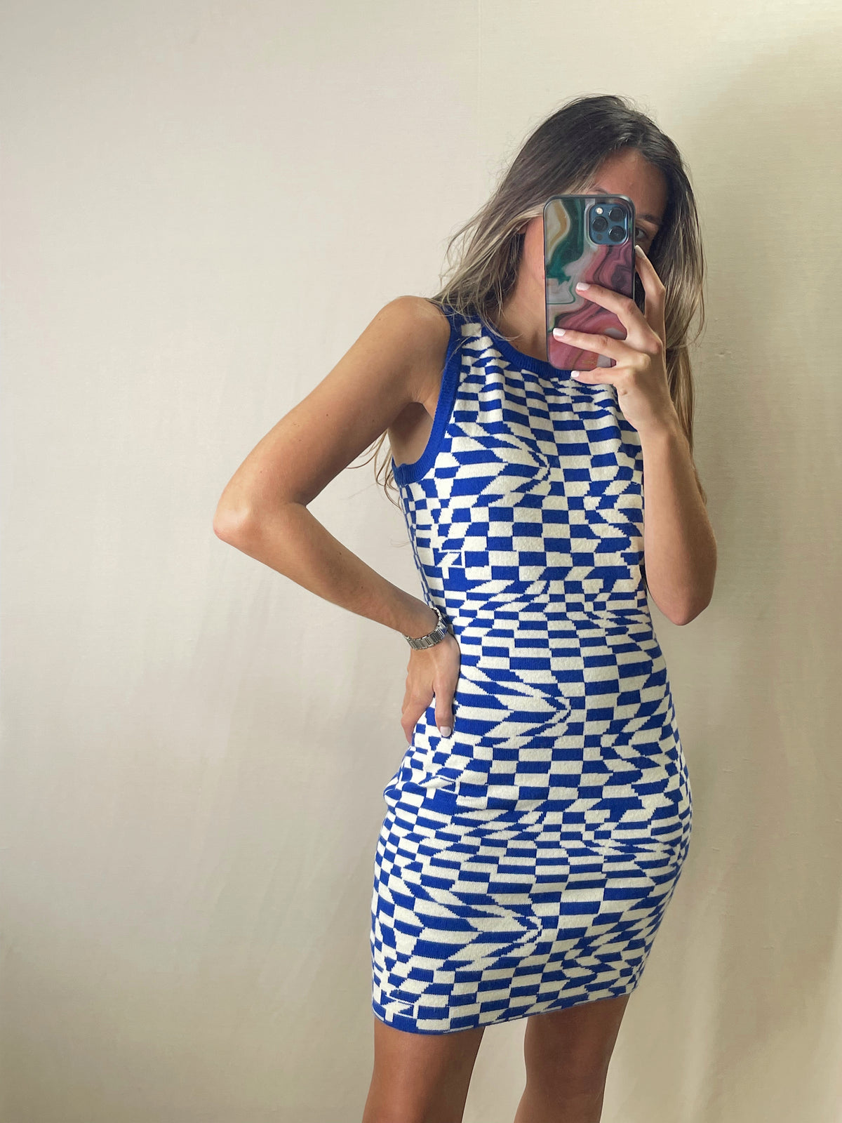 KAMRYN CHECKERED DRESS