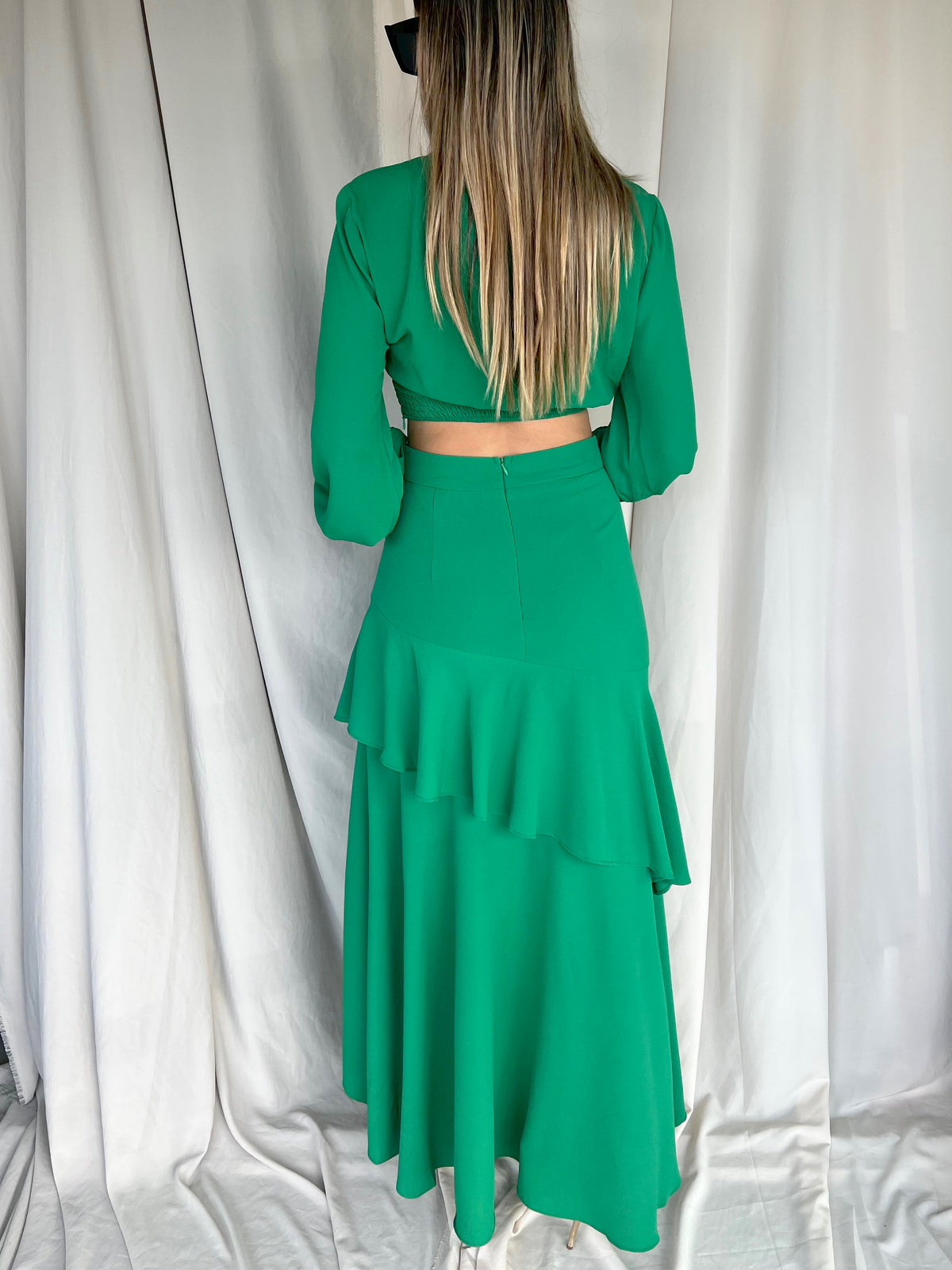VIGGO GREEN SKIRT SET