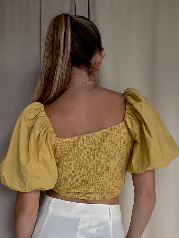 RILEY MUSTARD TOP