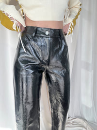 BRETT LEATHER PANTS BLACK
