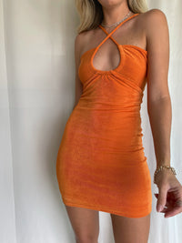 GOLDEN GIRL MINI DRESS ORANGE