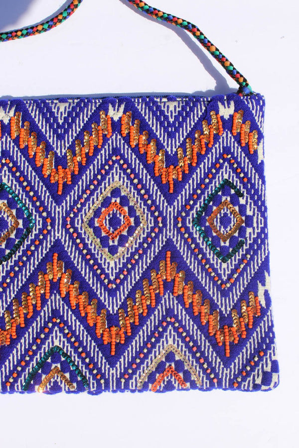 Justine Tribal Beaded Crossbody