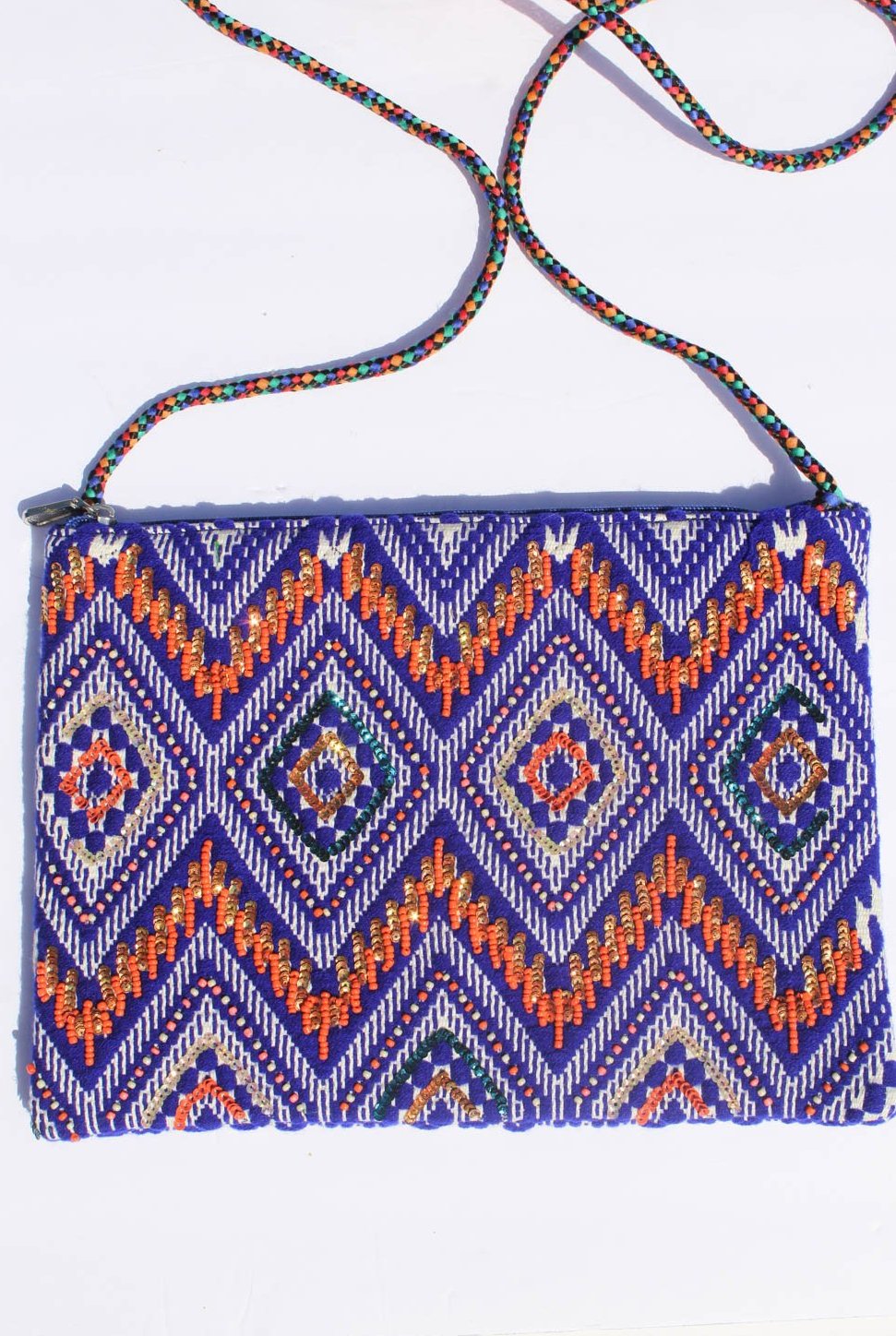 Justine Tribal Beaded Crossbody
