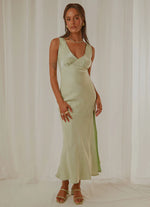 BILLIE SPLIT MAXI DRESS SAGE