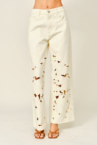 EMBROIDERED PANTS