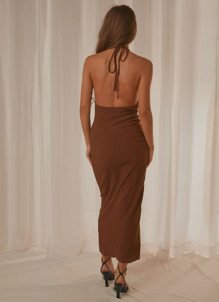 AVOCA HALTER MAXI DRESS