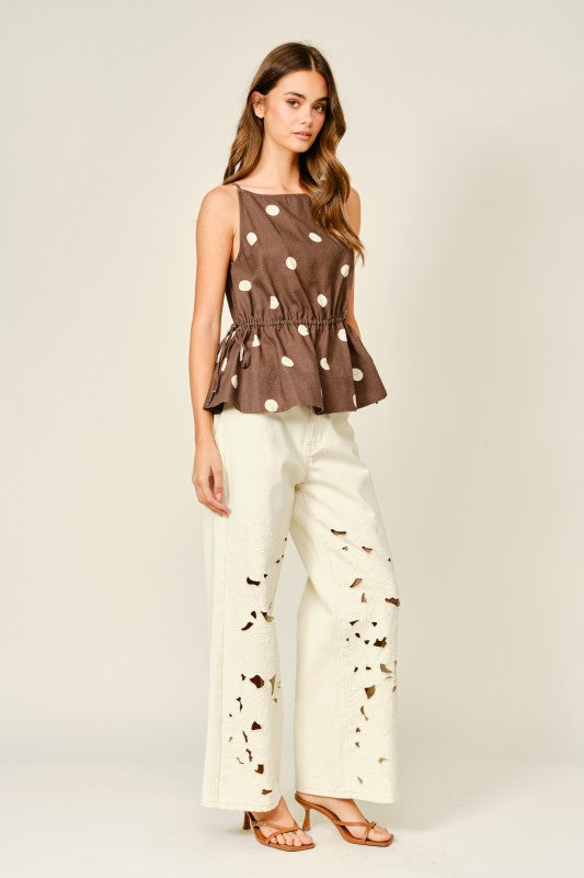 EMBROIDERED PANTS