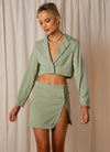 EASTSIDE BLAZER TOP SAGE