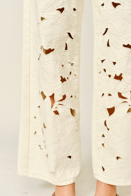 EMBROIDERED PANTS