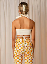 ON THE RUN CROP TOP IVORY