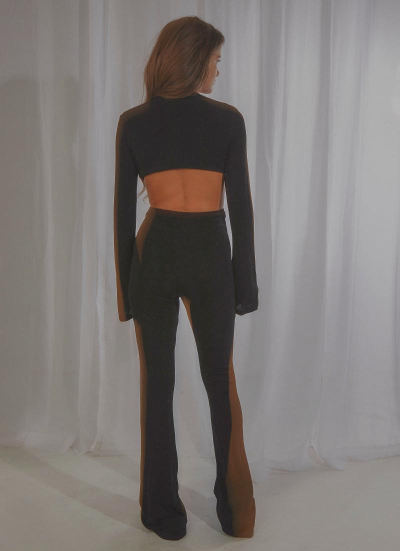 ILLUSION BLACK JUMPSUIT