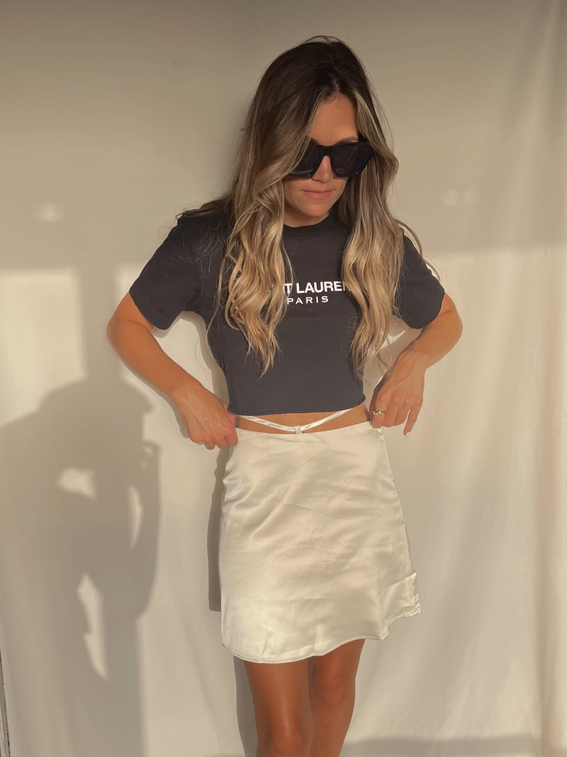 GIN MINI SATIN SKIRT