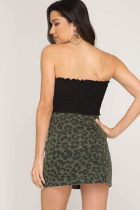 LUCCA LEOPARD MINI SKIRT