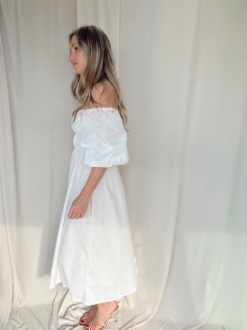 MALIBU WHITE MIDI DRESS
