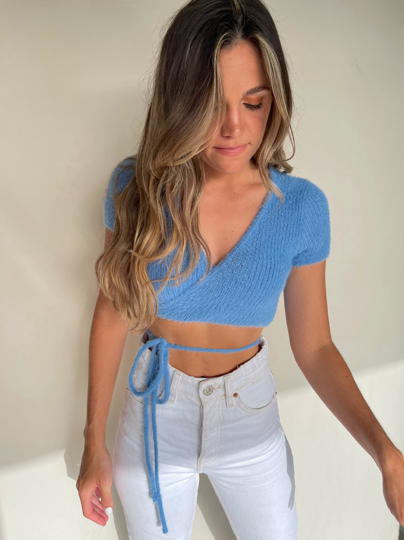 RISETTE KNIT TOP BLUE