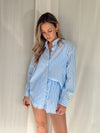 BEA BLUE STRIPE SET