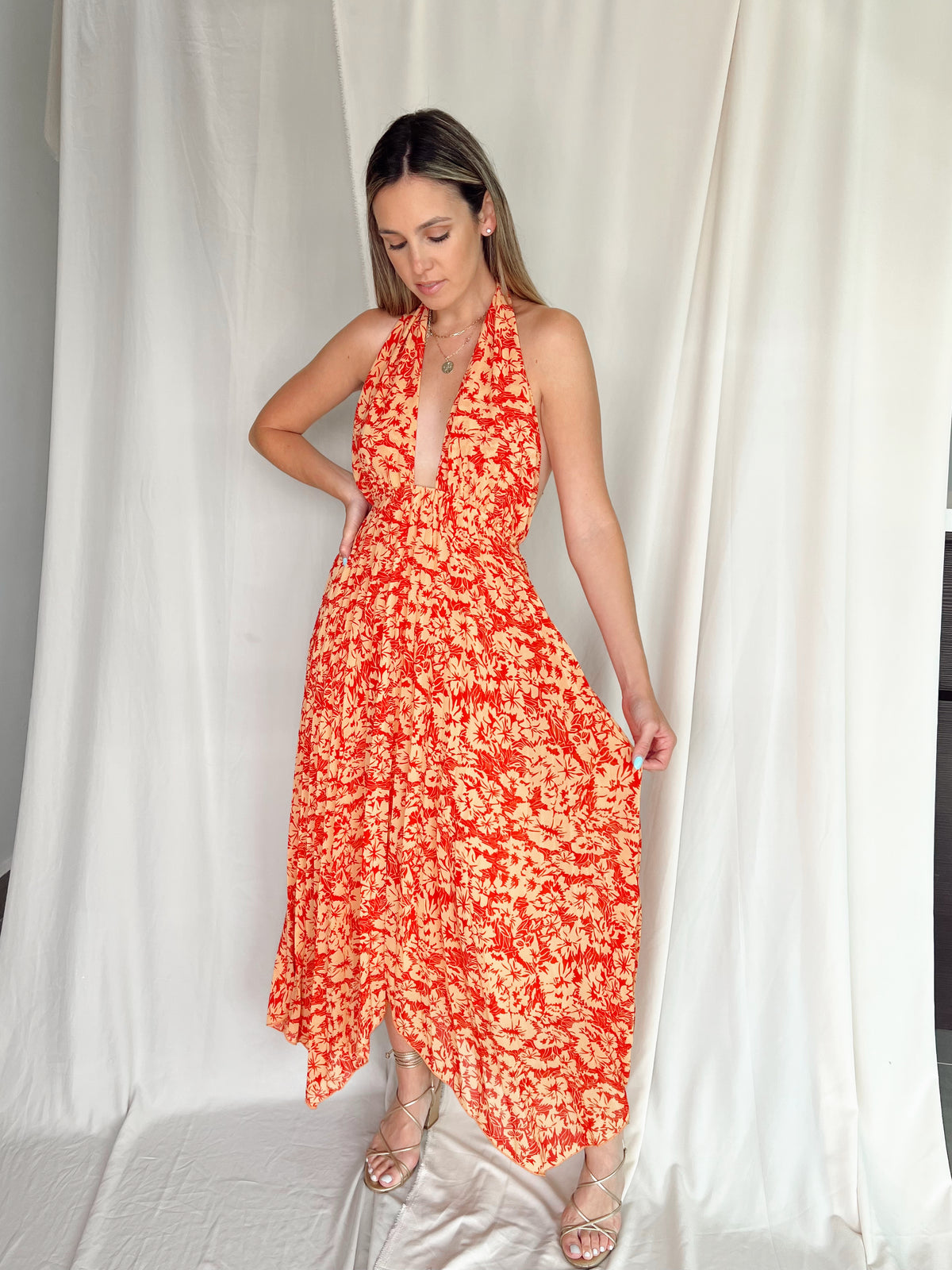 MUS PRINT MAXI DRESS