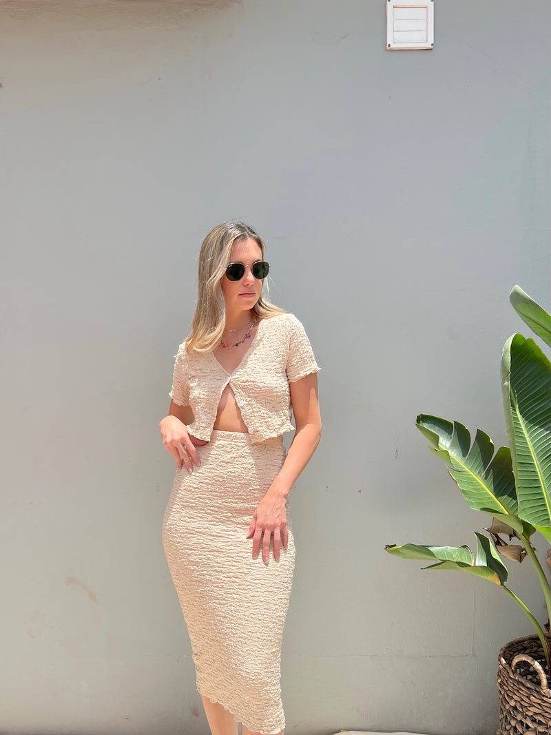 GENESIS BEIGE SKIRT SET