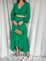 VIGGO GREEN SKIRT SET