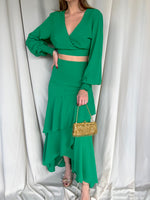 VIGGO GREEN SKIRT SET