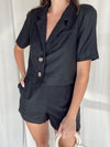 ELLORA BLACK LINEN SET