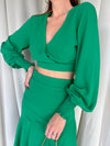 VIGGO GREEN SKIRT SET