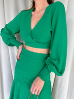 VIGGO GREEN SKIRT SET