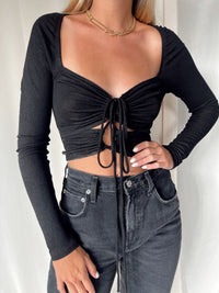 BANSLEY BLACK CROP TOP