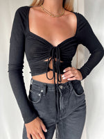 BANSLEY BLACK CROP TOP