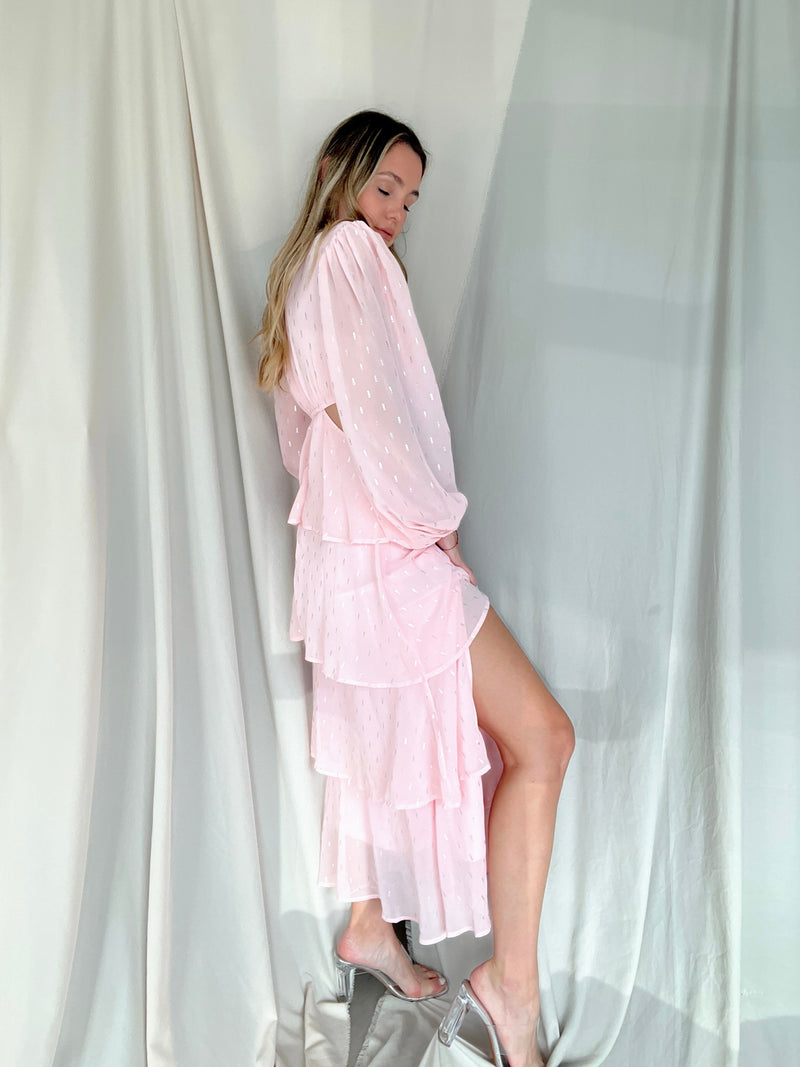 JULI PINK MIDI DRESS