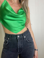 STORM GREEN BANDANA TOP