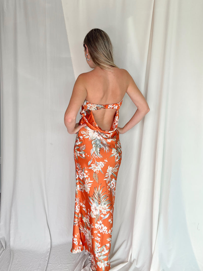ETTIE ORANGE FLORAL MAXI
