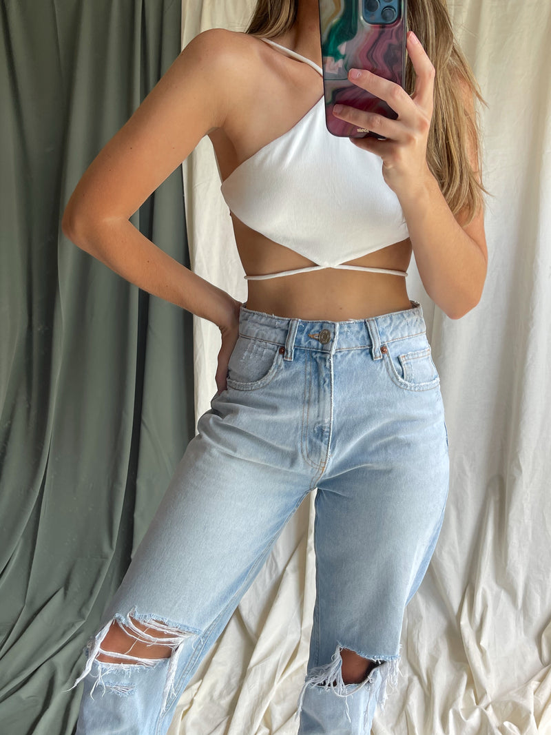 JUPITER WHITE CROP TOP