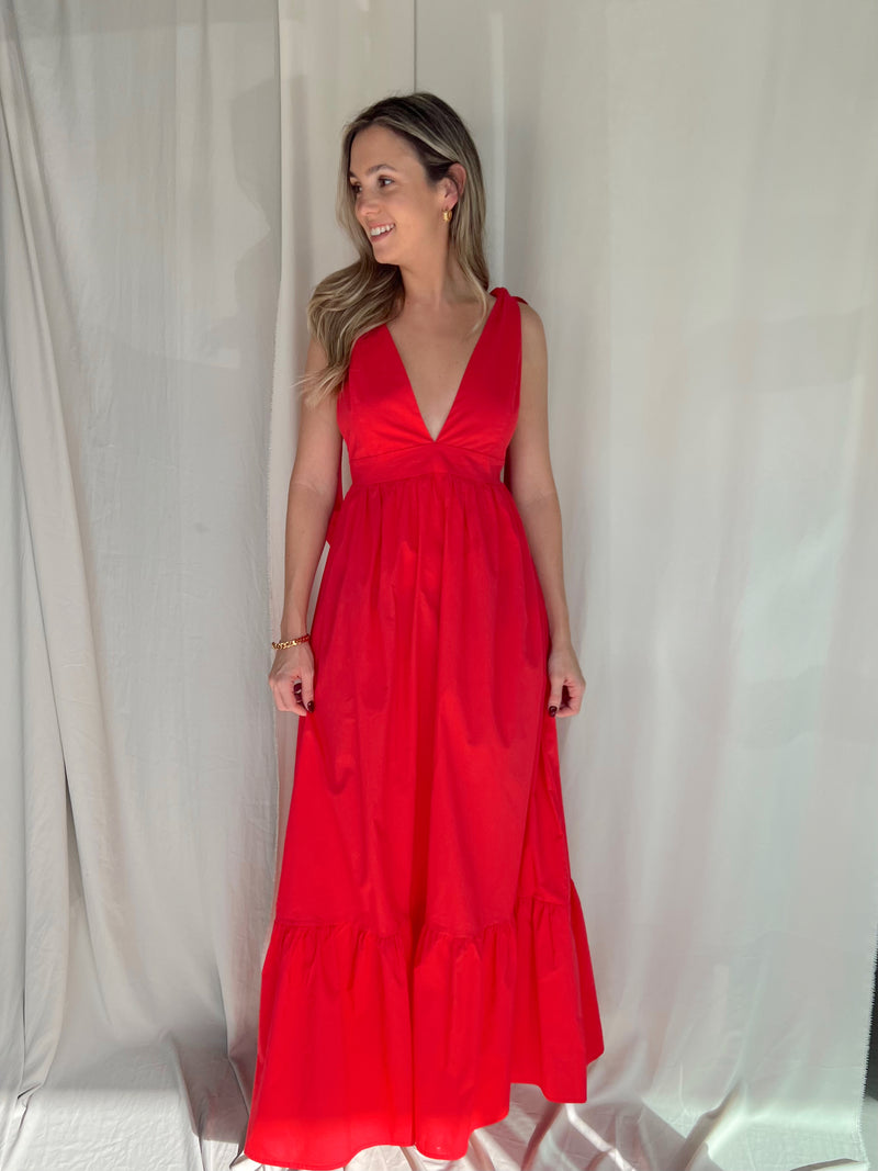LORI RED MAXI DRESS