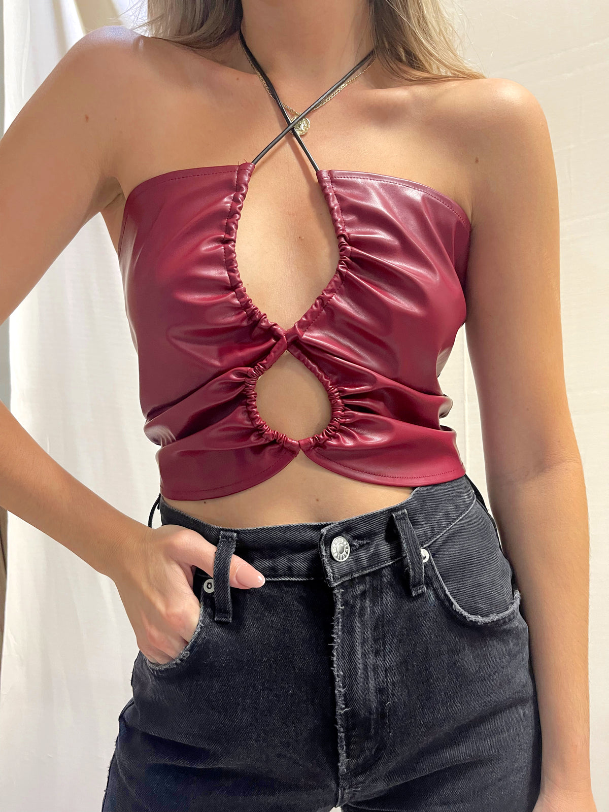 DEMI BURGUNDY TOP