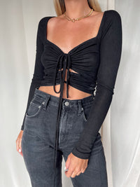 BANSLEY BLACK CROP TOP