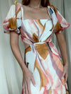 KEI PRINT MIDI DRESS