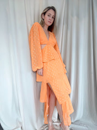 JULI ORANGE MIDI DRESS