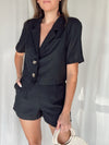 ELLORA BLACK LINEN SET
