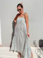 ROSALEE GREEN STRIPE MAXI