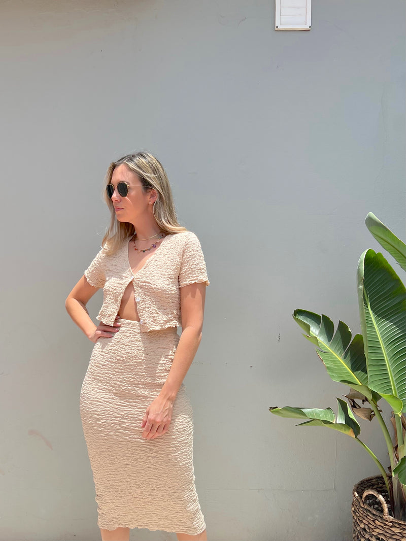 GENESIS BEIGE SKIRT SET