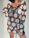 CLEO FLORAL CROCHET DRESS BLACK