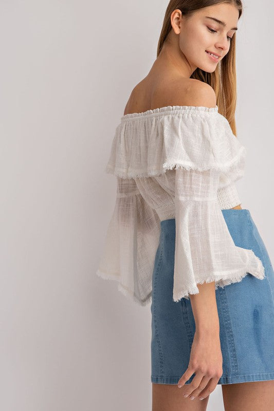 TAYLOR OFF SHOULDER TOP