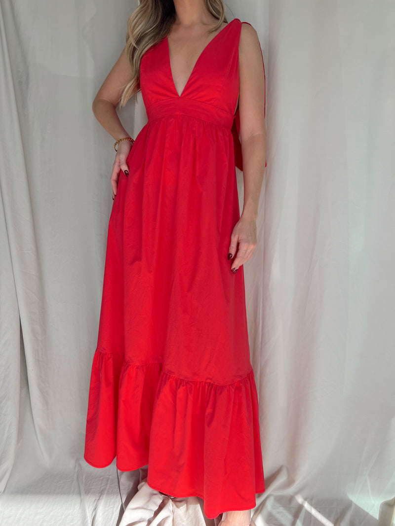 LORI RED MAXI DRESS