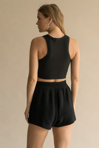 LULU KNIT SHORTS BLACK